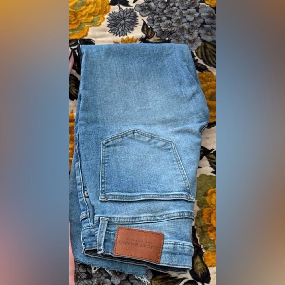 Lucky Brand Skinny 4/27 Frayed Hem Jeans